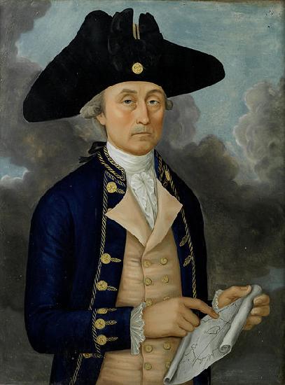 Guan Zuolin of Macao Portrait of Captain Joseph Huddart oil painting image